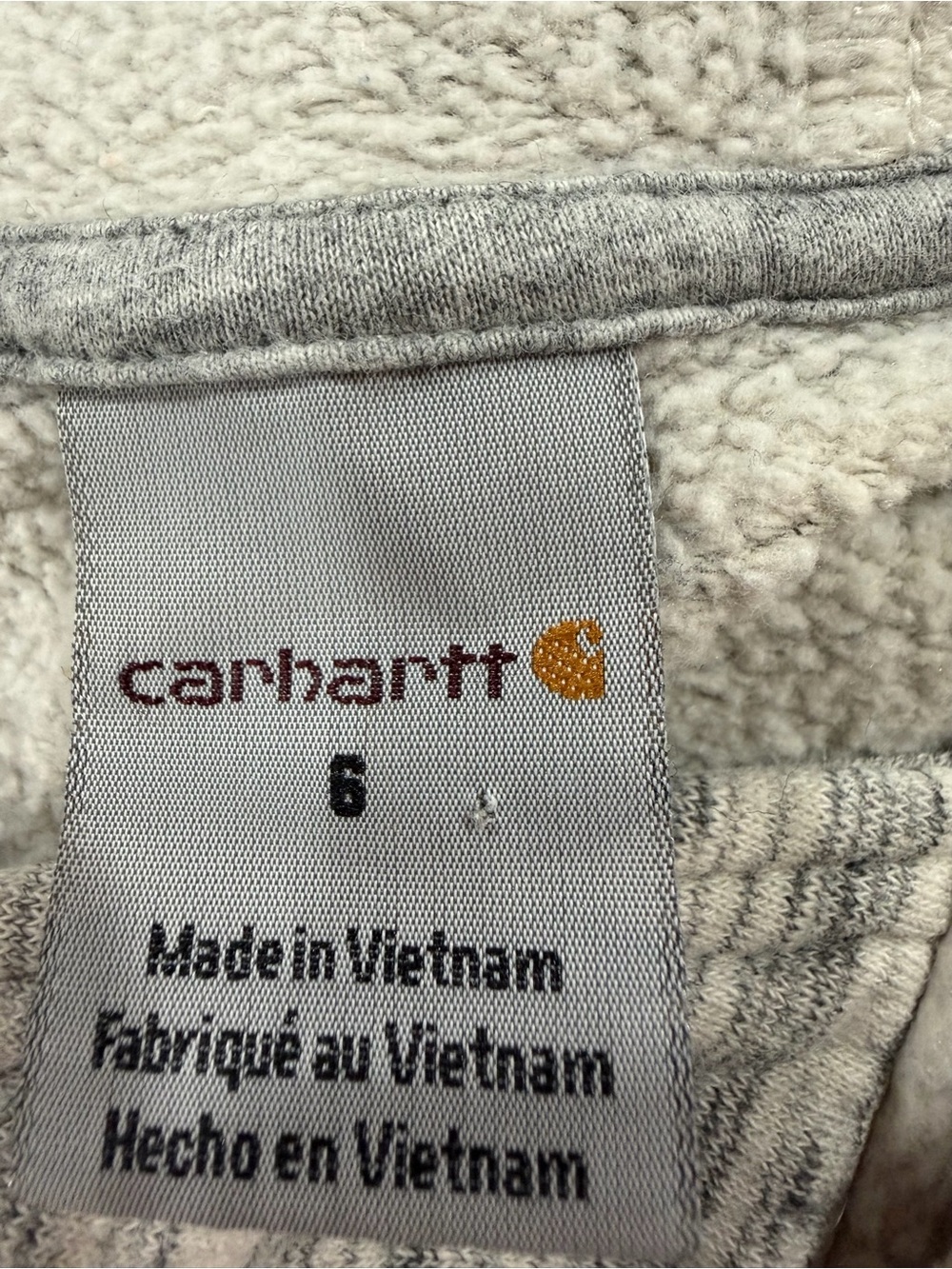 Carhartt Kids Heathered Gray Hooded Sweatshirt - Picture 3 of 4